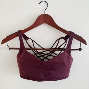 Lululemon Strappy Back sports Bra - Dark Purple size 8